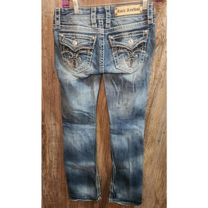 Rock Revival "Abelina" Easy Boot Women's Denim Jeans Sz 26 rodeo western cowgirl